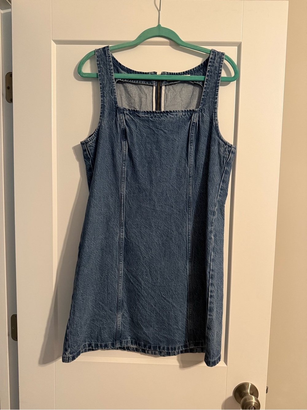 Abercrombie & Fitch light blue denim dress with zipper